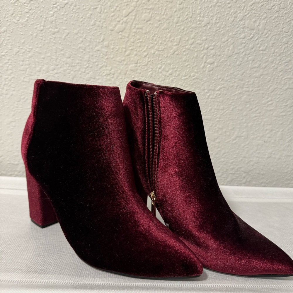 Burgundy boots